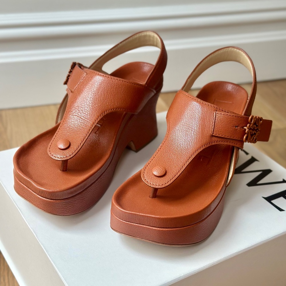 Ease 90mm leather flatform sandals